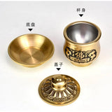 Copper Buddha Holy Water Cup Statue