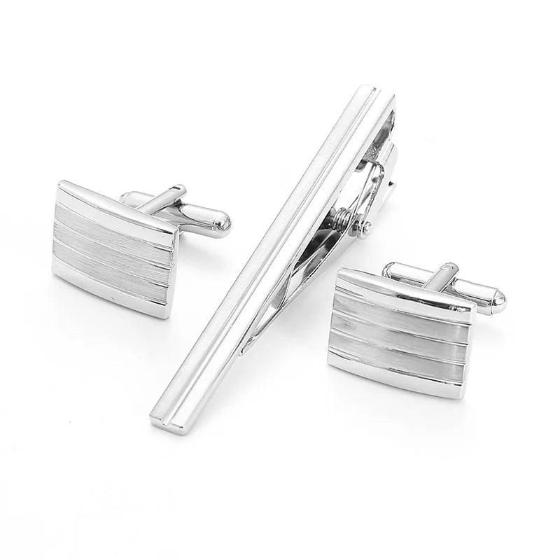 Copper Tie Clips Cufflinks Set Wedding Souvenirs