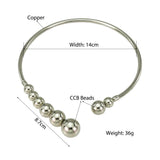 Copper Torques Choker Necklace Beads Statement Bib Collar Necklace