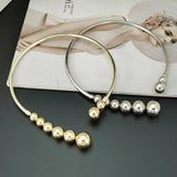 Copper Torques Choker Necklace Beads Statement Bib Collar Necklace