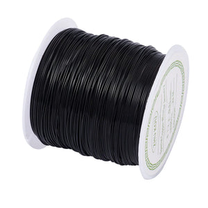 Copper Beading Wire, Black Plated, 24 Gauge, 0.5mm, 75.45 Feet