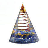 Cone Shape Citrines Crystal Resin Pyramid Pendant