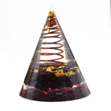 Cone Shape Citrines Crystal Resin Pyramid Pendant