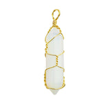Copper Wire Wrapped Hexagonal Pendant Charm Brass Wire Wrapped