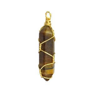 Copper Wire Wrapped Hexagonal Pendant Charm Brass Wire Wrapped