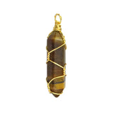Copper Wire Wrapped Hexagonal Pendant Charm Brass Wire Wrapped