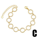 Copper Zircon Angel Wings Bracelets for Women Plated Heart Butterfly