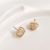 Copper Zircon Crystal Crown Charms Pendants DIY Jewelry Findings