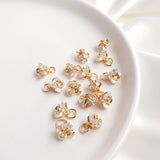Copper Zircon Crystal Rose Charms Smart Pendants DIY Jewelry Findings