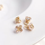 Copper Zircon Crystal Rose Charms Smart Pendants DIY Jewelry Findings