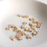 Copper Zircon Crystal Star Charms Smart Pendants DIY Jewelry Findings