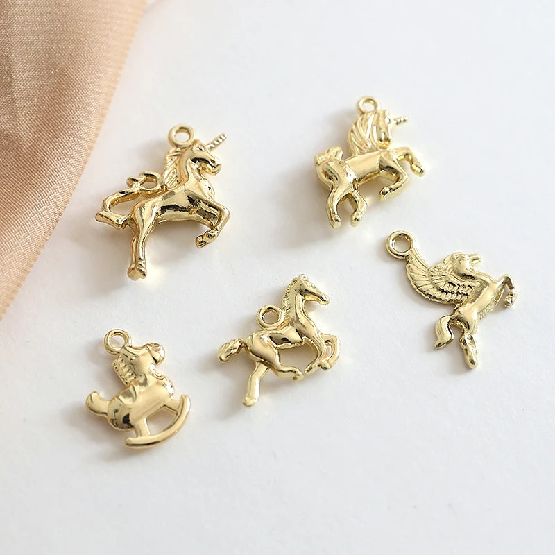 Copper-Clad Unicorn Pendant for DIY Jewelry Making