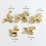 Copper-Clad Unicorn Pendant for DIY Jewelry Making
