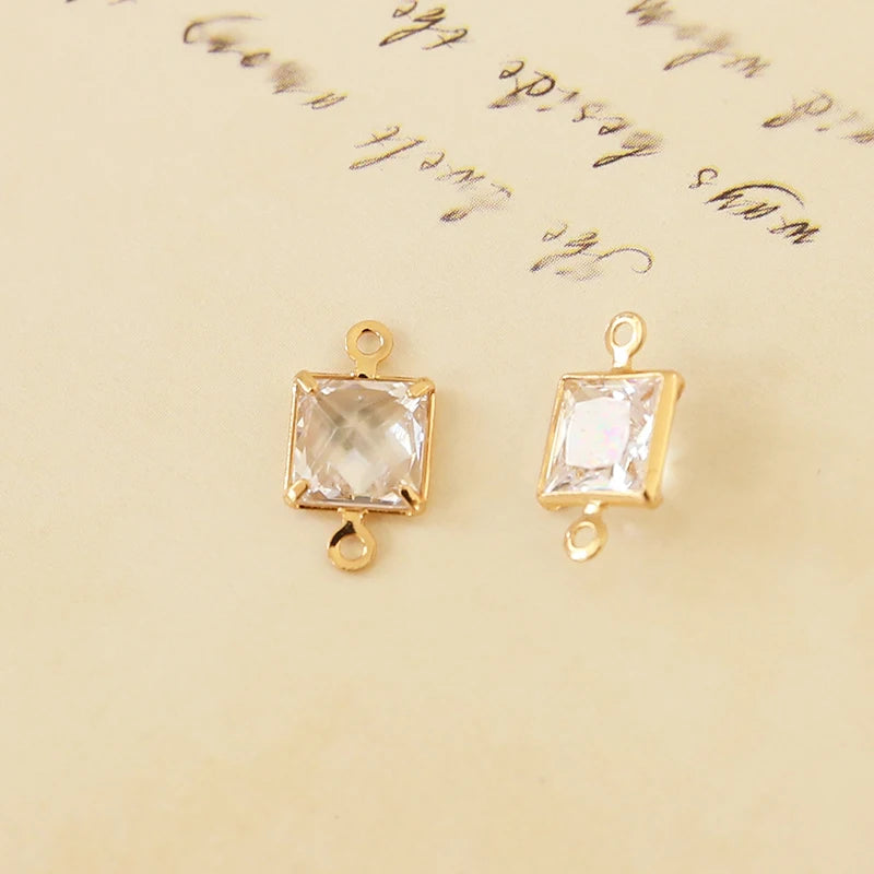Copper-Clad Zircon Pendant DIY Jewelry Material