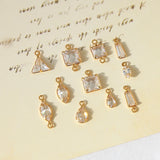 Copper-Clad Zircon Pendant DIY Jewelry Material