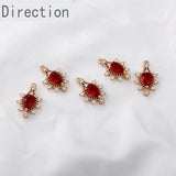 Zircon Diamond Antique Pendant Earrings DIY Materials