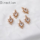 Zircon Diamond Antique Pendant Earrings DIY Materials