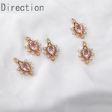 Zircon Diamond Antique Pendant Earrings DIY Materials