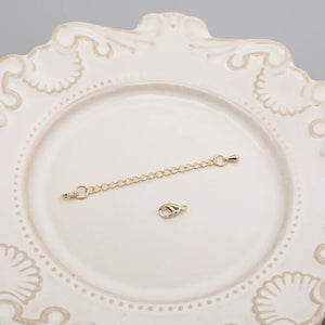 Copper Gold-Plated 14K Bracelet Necklace Lobster Buckle Set DIY Accessories