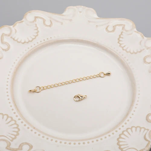 Copper Gold-Plated 14K Bracelet Necklace Lobster Buckle Set DIY Accessories
