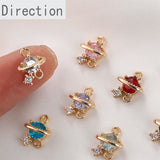 Gold-Plated Zircon Universe Planet Pendant DIY Accessory