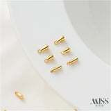 14K Gold-Plated Teardrop Pendant Clock Accessory DIY Chain Earrings