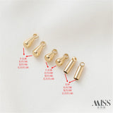 14K Gold-Plated Teardrop Pendant Clock Accessory DIY Chain Earrings