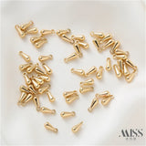 14K Gold-Plated Teardrop Pendant Clock Accessory DIY Chain Earrings