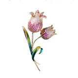 Copper Zircon Tulip Brooch Wedding Jewelry