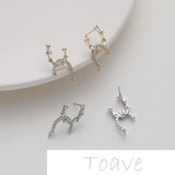 Copper Inlaid Zircon Earrings Pendant Hand-Made Accessories
