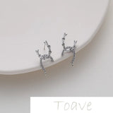 Copper Inlaid Zircon Earrings Pendant Hand-Made Accessories