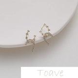 Copper Inlaid Zircon Earrings Pendant Hand-Made Accessories