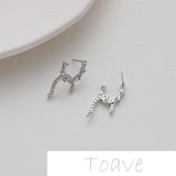 Copper Inlaid Zircon Earrings Pendant Hand-Made Accessories