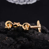 Women's Copper Line Braided Cufflinks French Shirt