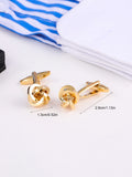 Women's Copper Line Braided Cufflinks French Shirt