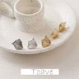 Gold-Plated Copper Concave Earrings DIY Hand-Made Accessories
