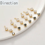Copper-Plated 14K Zircon Pendant for DIY Bracelet Necklace Earrings