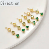 Copper-Plated 14K Zircon Pendant for DIY Bracelet Necklace Earrings