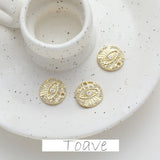 14K Gold-Clad Copper Zircon Crystal Pendant DIY Accessory
