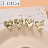 14K Copper-Plated Zircon Love Earrings