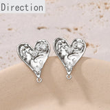 14K Copper-Plated Zircon Love Earrings