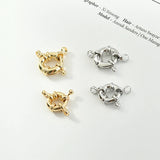 Gold-Plated Round Sailor Clasp DIY Pearl Necklace Bracelet End Clasp
