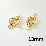Gold-Plated Round Sailor Clasp DIY Pearl Necklace Bracelet End Clasp