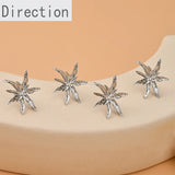 Copper-Plated 14K Double-Layer Flower Earrings DIY Material