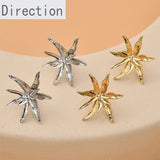 Copper-Plated 14K Double-Layer Flower Earrings DIY Material