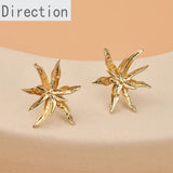Copper-Plated 14K Double-Layer Flower Earrings DIY Material