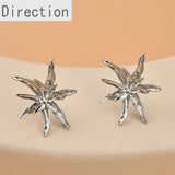 Copper-Plated 14K Double-Layer Flower Earrings DIY Material