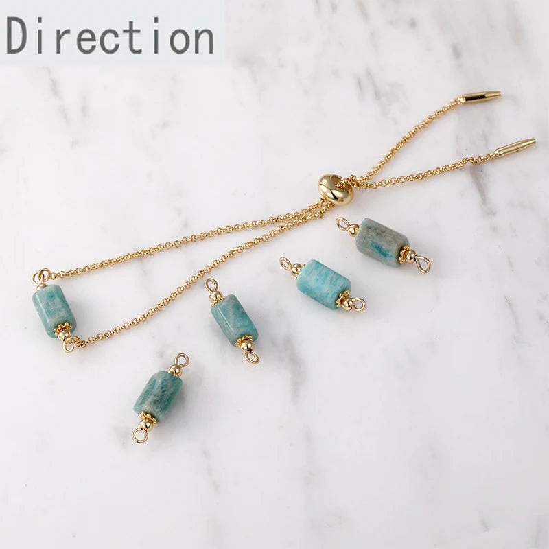 14K Copper Plated Strawberry Crystal Double Hanging DIY Bracelet Earring