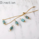 14K Copper Plated Strawberry Crystal Double Hanging DIY Bracelet Earring