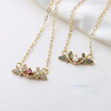 Copper Plated Butterfly Necklace Pendant DIY Hand Accessories Material